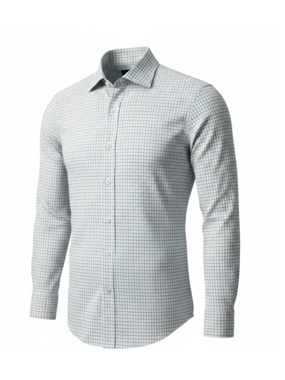 Polo by Ralph Lauren Mens Dress Shirt Blue Plaid on White Size 16 32/33